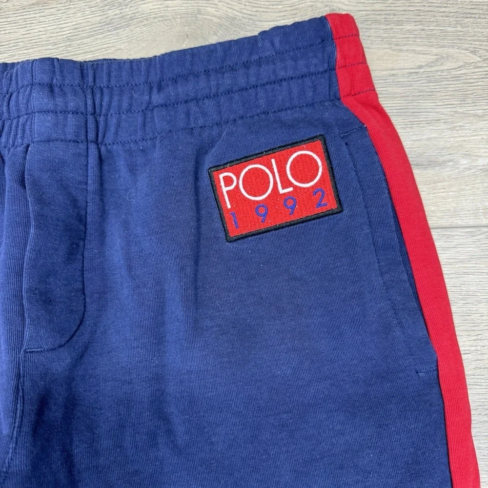 Polo Ralph Lauren 1992 Patch Boys Jogger Track Pants‎ Sz L(14-16) Preppy